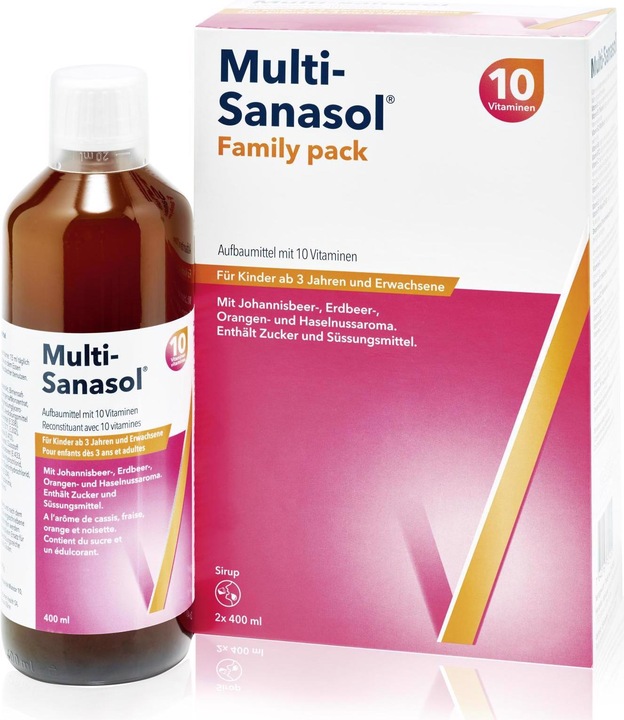 Image du produit Multi Sanasol Sirop Family Pack 2 x 400 ml (2 pièce(s), Sirop, 1615 g)