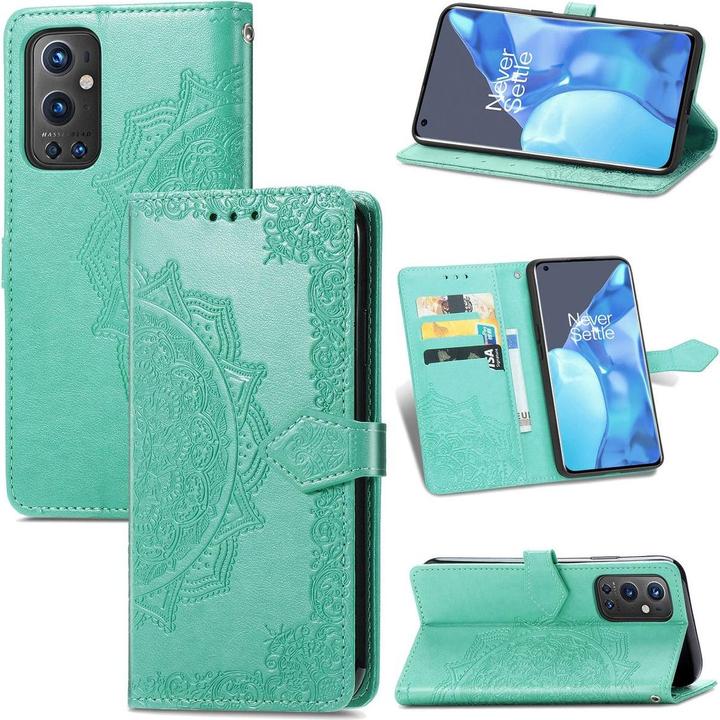Produktbild König Design Hülle Handy Schutz für OnePlus 9 Pro Case Flip Cover Tasche Etuis Bumper Grün (Realme 9 Pro+)