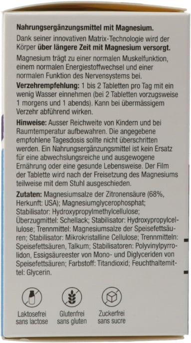 Nutritional values and ingredients Veractiv Magnesium Nutrilong (60 Piece, Pills, 117 g)