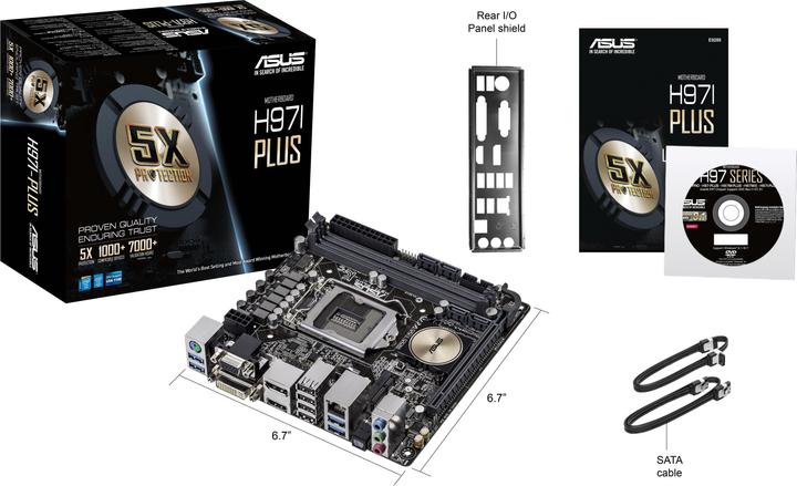 Produktbild ASUS H97i-Plus (LGA 1150, Intel H97, Mini-ITX)