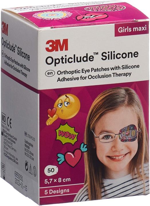 Actual product image 3M Silicone Augenverband 5.7x8cm Maxi Girls (50 x)