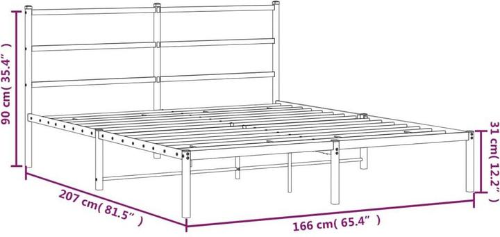 Image du produit vidaXL Bettgestell (160 x 200 cm)