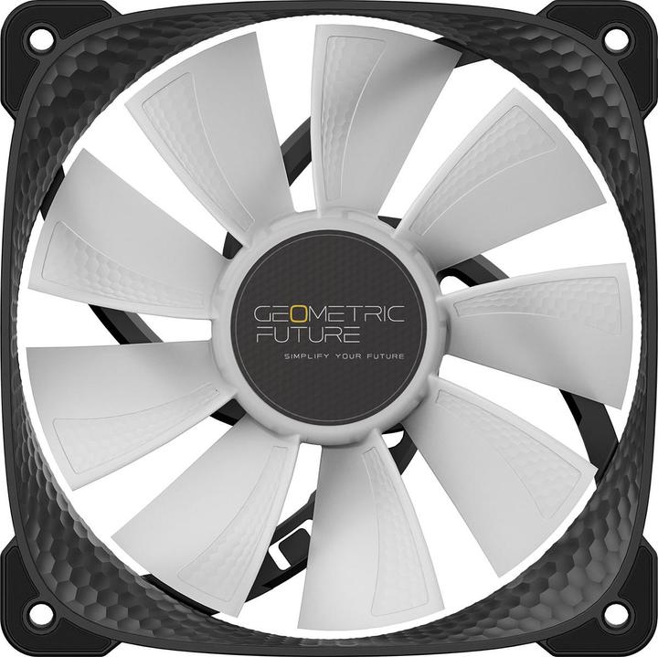Actual product image Geometric Future Squama 2505B RGB fan, 3-pack - 120 mm, black (120 mm, 3 x)