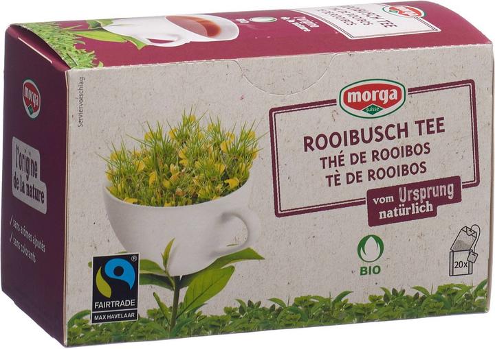 Produktbild Morga Rooibusch Tee mit Hülle Bio Fairtrade Knospe (30 g)