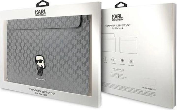 Image du produit Karl Lagerfeld Manchette KLCS14SAKHPKG 14" srebrny/argent Saffiano Monogram Ikonik (14")