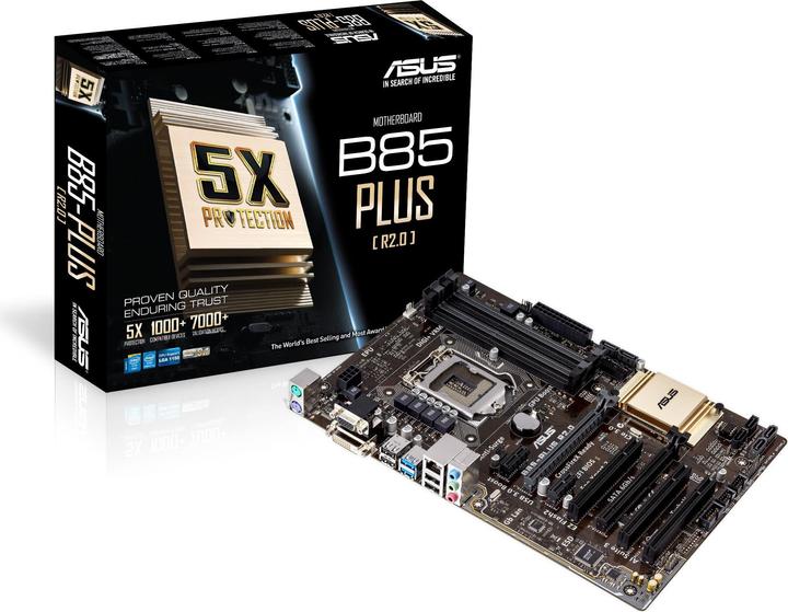 Produktbild ASUS B85-Plus (LGA 1150, Intel B85, ATX)
