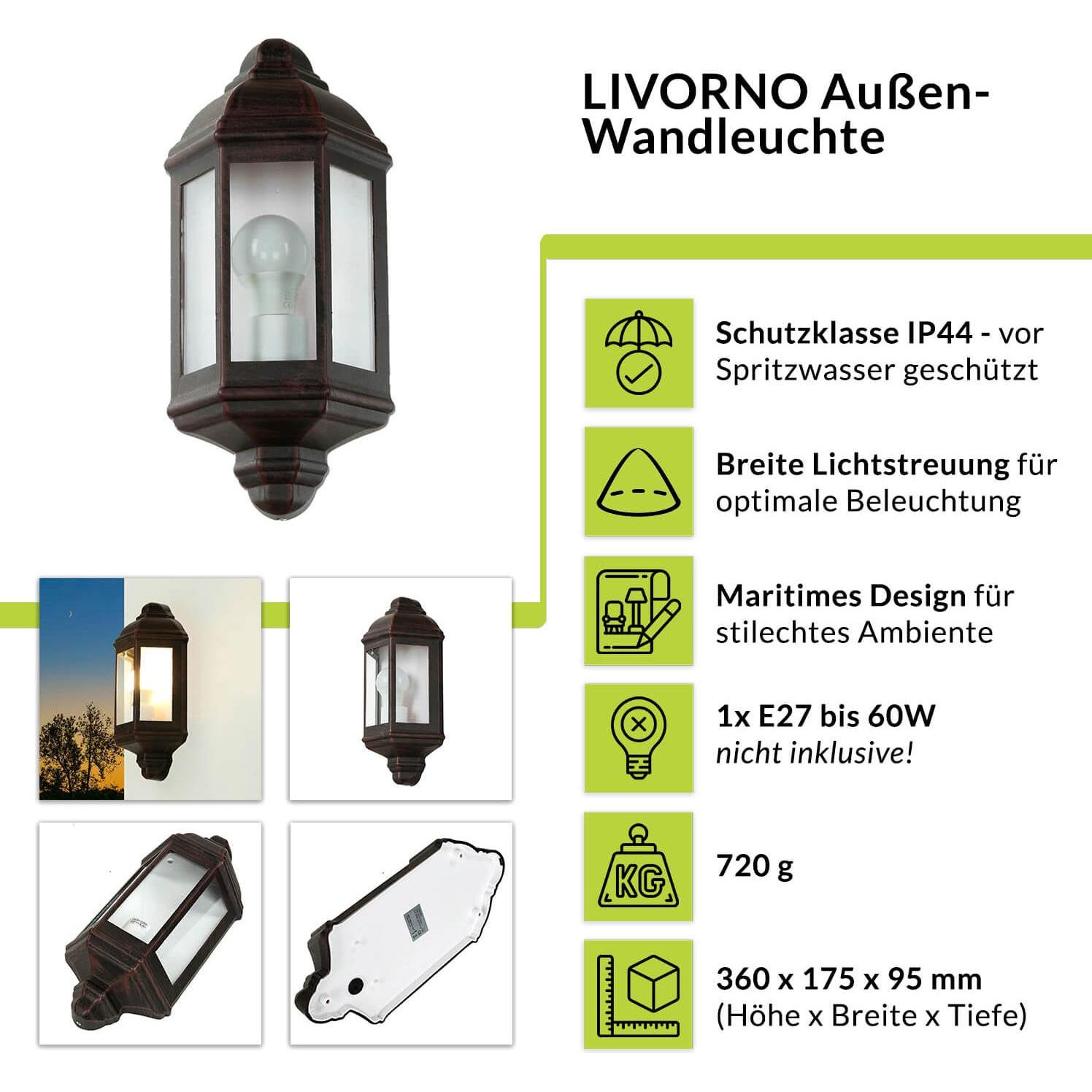 Thumbnail - Licht-Erlebnisse, Gartenbeleuchtung, Livorno (E27, IP44)