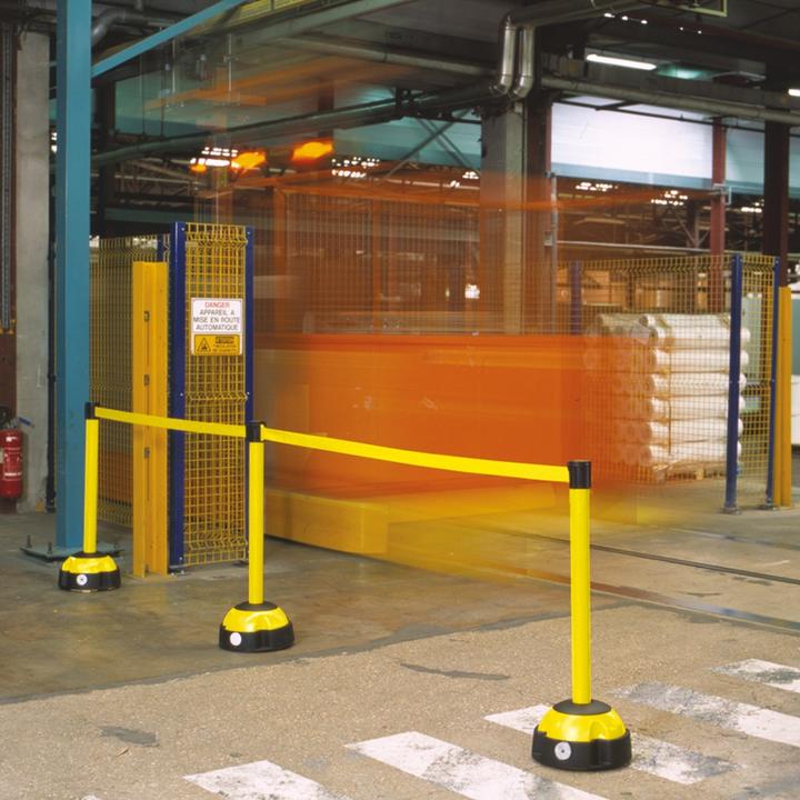 Image du produit Moravia MORION Support de signalisation de ceinture Partie supérieure en aluminium peint en jaune