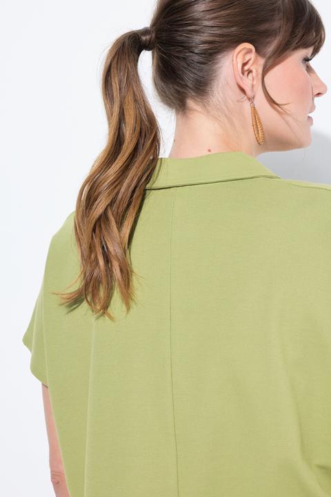Immagine prodotto Ulla Popken poloshirt, oversize, colletto polo, manica corta, cotone biologico (50, 52)