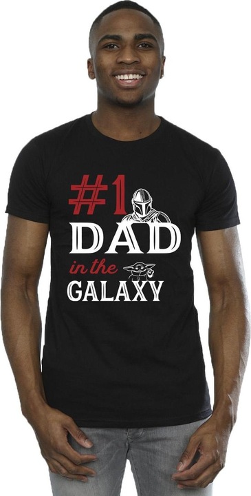 Actual product image Star Wars Mens Mandalorian Number One Dad T-Shirt (4XL)