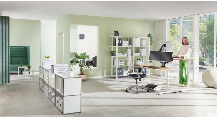 Produktbild Leitz Ergo Platzsparender Dual Monitorarm (Tisch, 32")