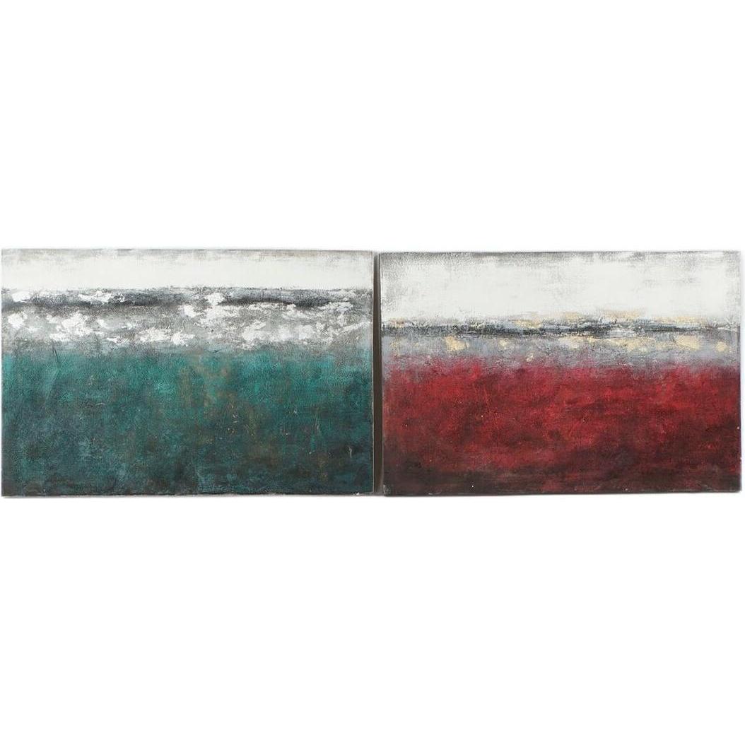 DKD Home Decor, Quadri, Painting 120 x 3,5 x 80 cm Abstract Modern (2 Units) (3.50 x 80 cm)
