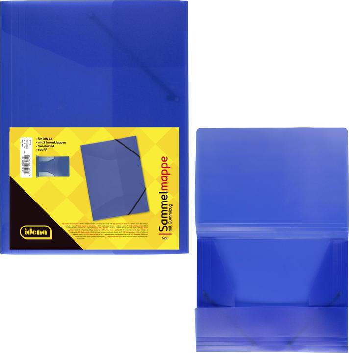 Actual product image Idena Folder A4 PP with elastic blue (A4, 1x)