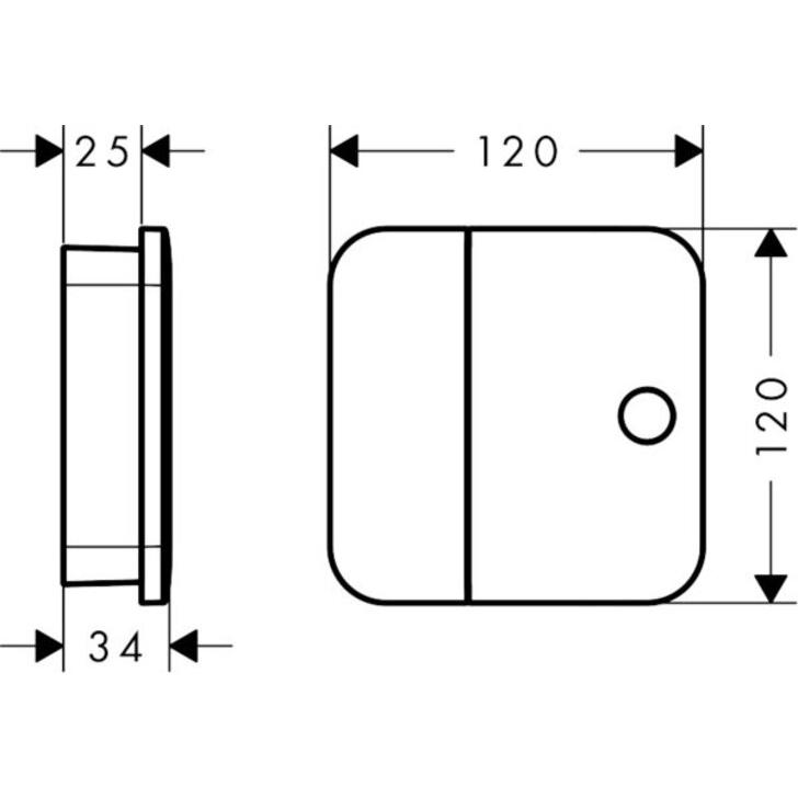 Thumbnail - Axor, Badarmatur, Abstellventil ONE DN 15, Unterputz chrom