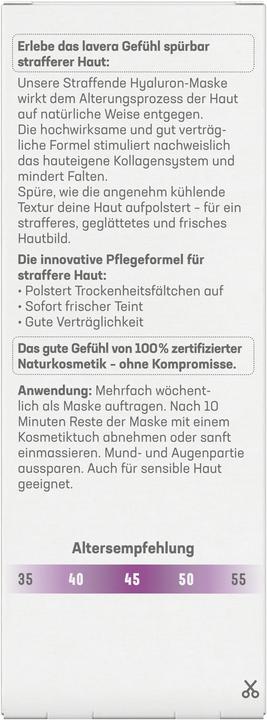 Produktbild Lavera Straffende HYALURON-MASKE (50 ml)