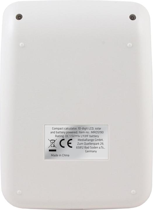 Image du produit MediaRange Calculatrice de poche 10 pcs. Écran LC Solaire/Bat. sw/we (Cellules solaires)