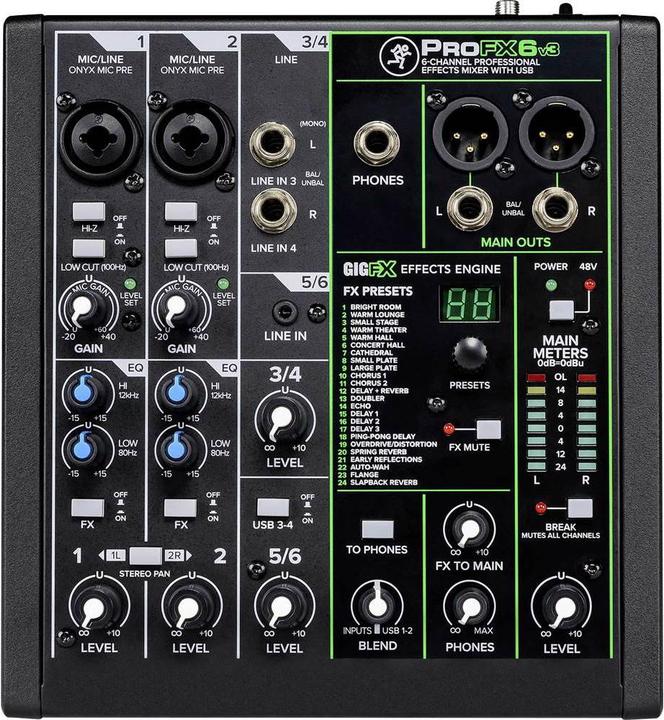 Produktbild Mackie ProFX6v3 (Studio- und Livemixer)