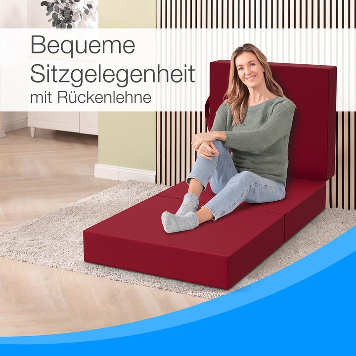 Actual product image Bestschlaf Klappmatratze, 3-teilige Faltmatratze, Reisebett, Gästematratze (90 x 200 cm, Foam core)
