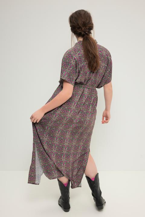 Immagine prodotto Studio Untold Maxi abito dal taglio oversize con stampa Paisley, collo da camicia e abbottonatura (50, 52)