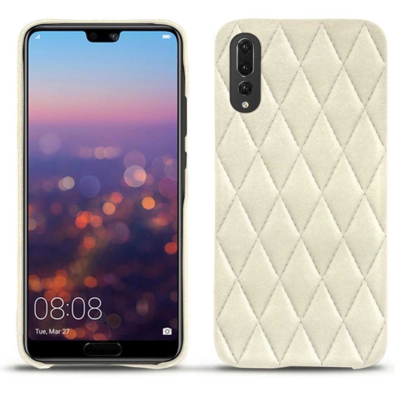 Noreve Lederschutzhülle (Huawei P20 Pro), Smartphone Hülle, Weiss