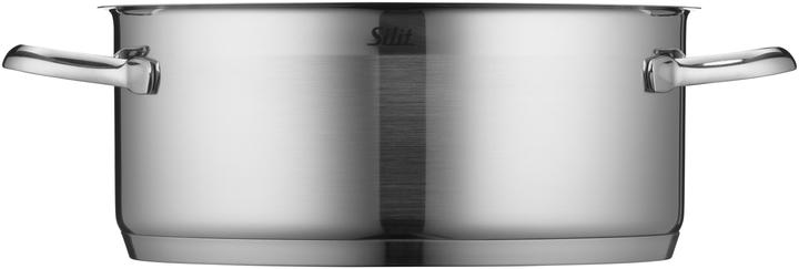 Produktbild Silit Kochtopf Bratentopf Induktion 24cm Glasdeckel 4,1l Achat Edelstahl (Bräter + Schmortopf, Edelstahl, 24 x 12.50 cm)