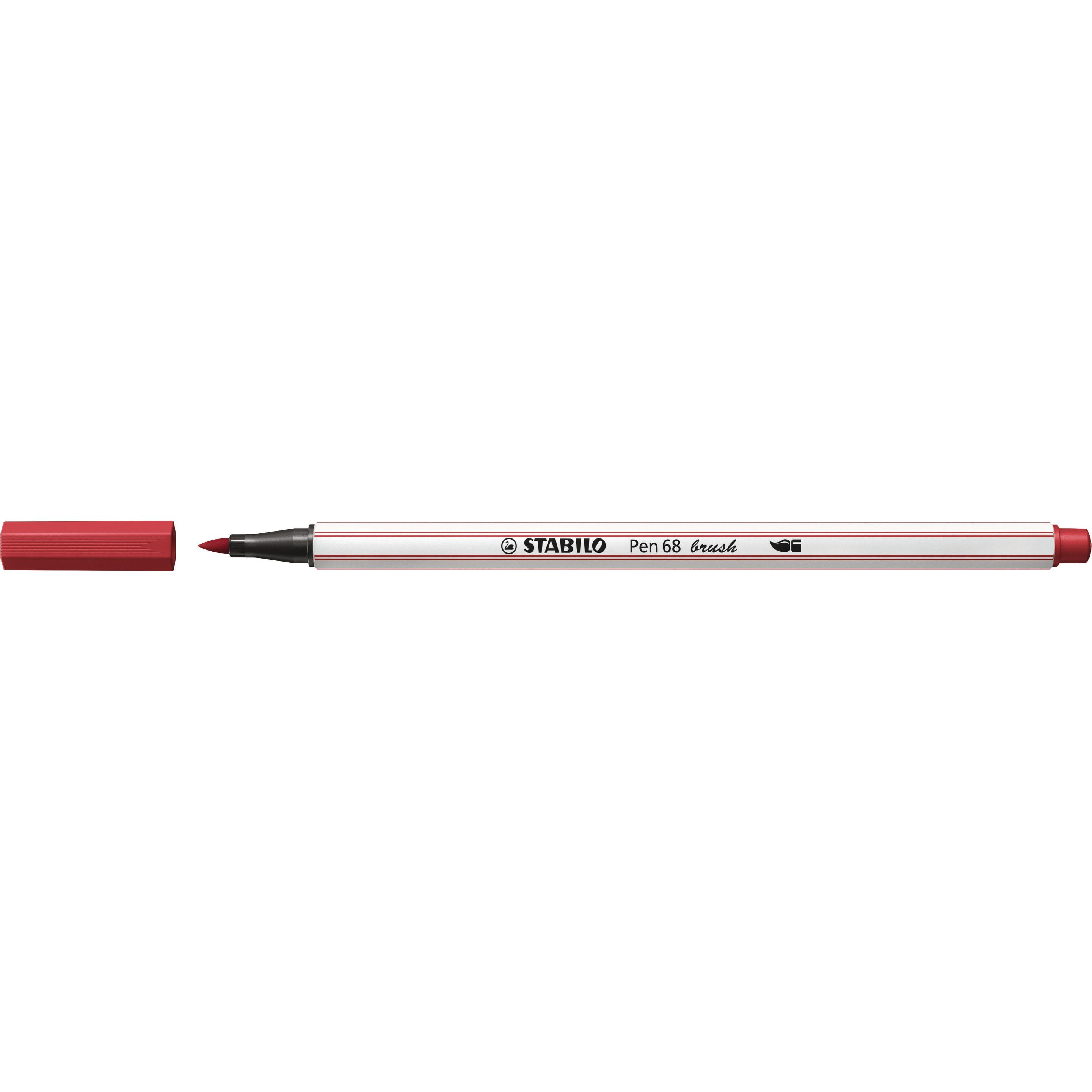 Thumbnail - 10x STABILO, Malstifte, Pen 68 brush Premium-Filzstift (Dunkelrot, 1 x)