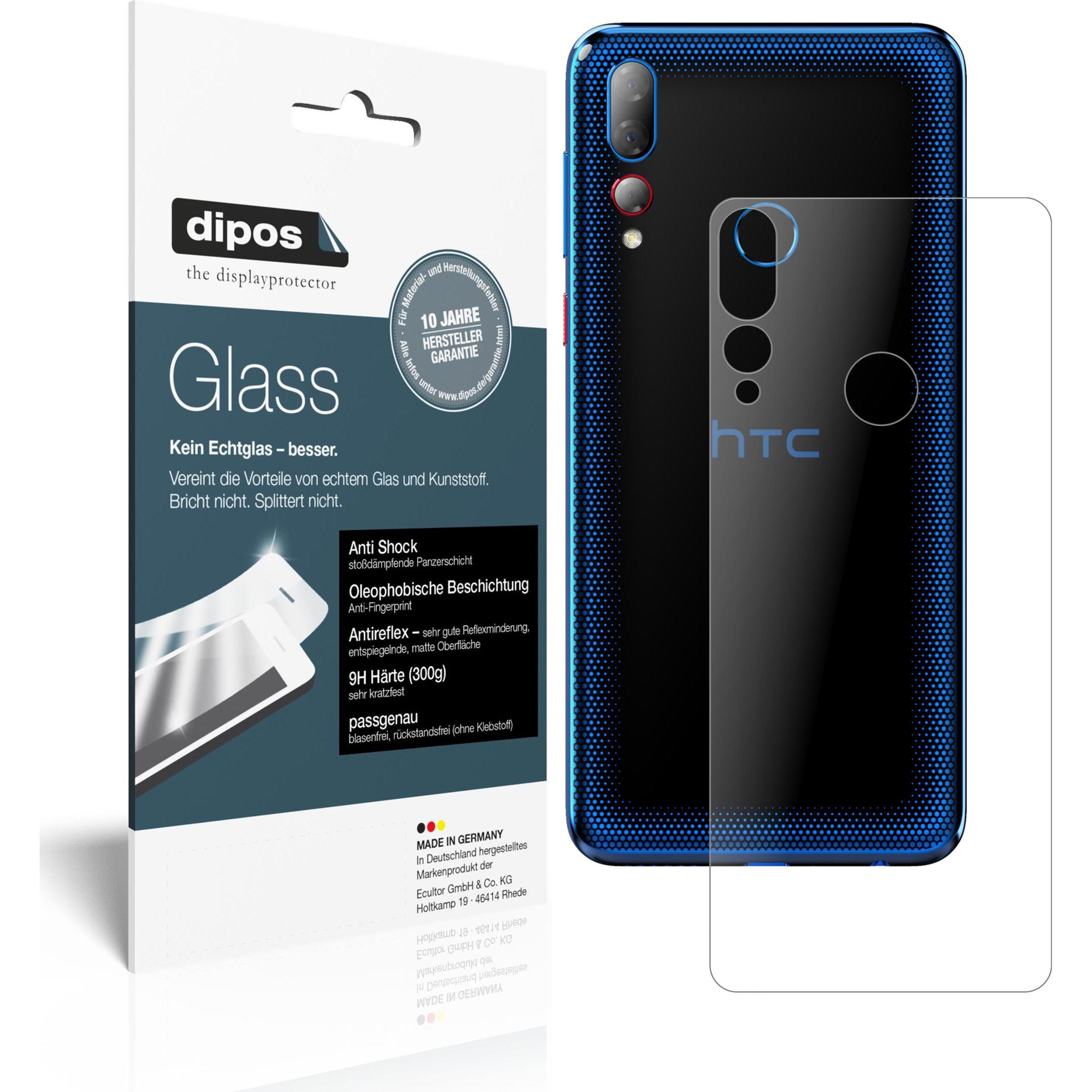 Dipos Displayschutz Anti-Shock (2 Stück, HTC Desire 19+), Smartphone Schutzfolie, Transparent