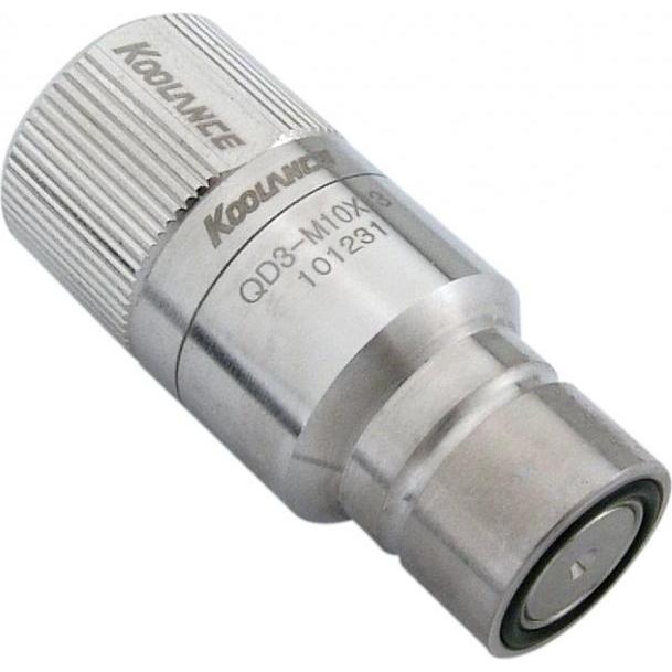 Koolance QD3 Schnellverschluss gerade männlich auf 13/10mm - no-spill, Wasserkühlung Anschluss, Silber