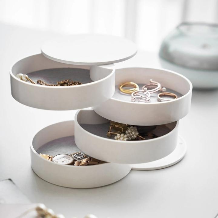 Actual product image Yamazaki 4-tier TOWER jewellery box