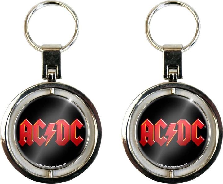 Actual product image AC/DC Logo Spinner Keyring