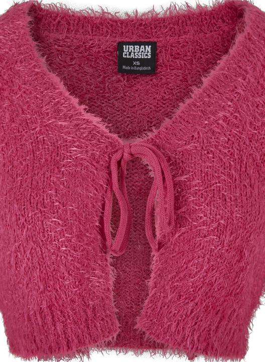 Produktbild Urban Classics Ladies Tied Cropped Feather Cardigan - 117653 (XS)