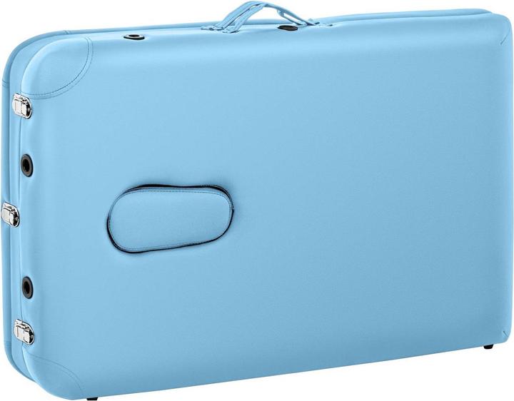 Produktbild Physa Massageliege klappbar Massagebank Massagetisch Holzrahmen 180 kg türkis