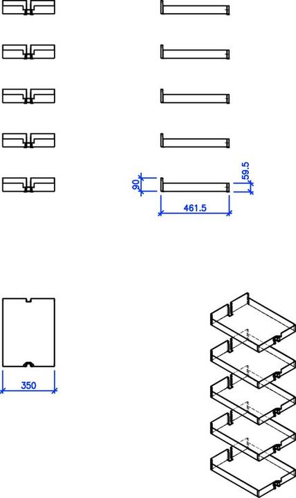 Produktbild Peka Metall Einhängetablar-Set Liro (1 Stk.)