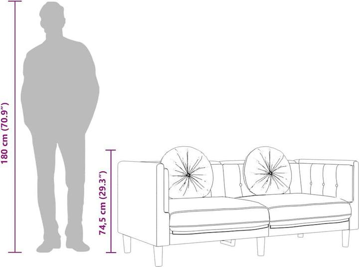 Actual product image vidaXL Jukka (2 person sofa)