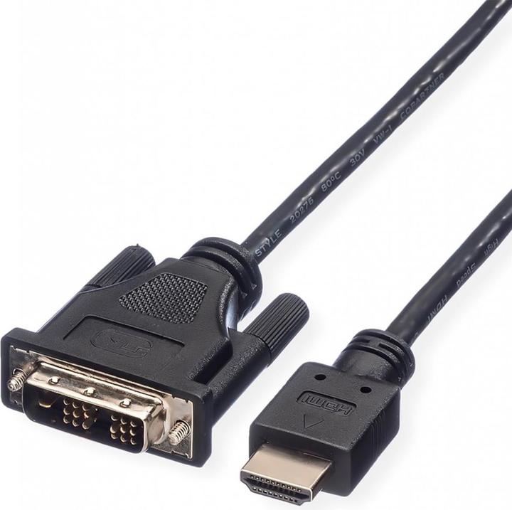 Produktbild Roline DVI – HDMI (Typ A) (2 m, DVI, HDMI, 1.2)