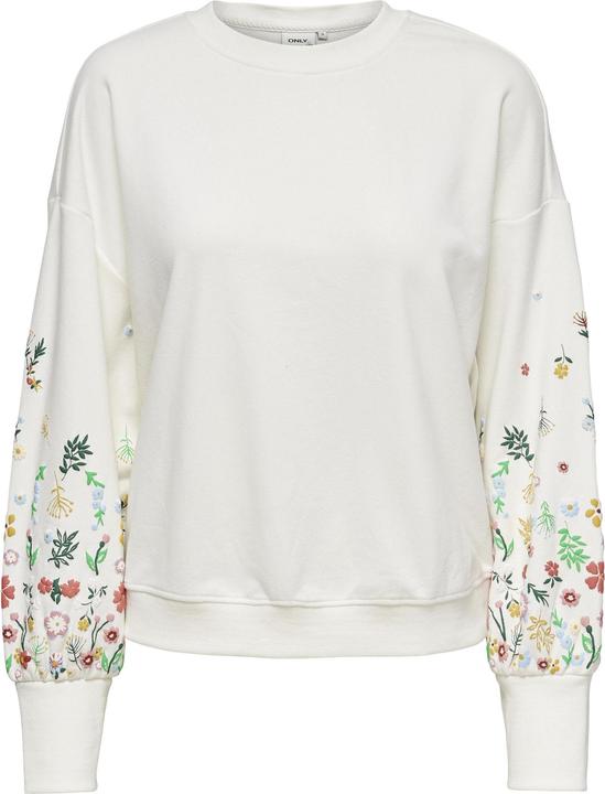 Produktbild Only Normal geschnitten Rundhals Gerippte Ärmelbündchen Tief angesetzte Schulter Sweatshirt Sweatshirt (XS)