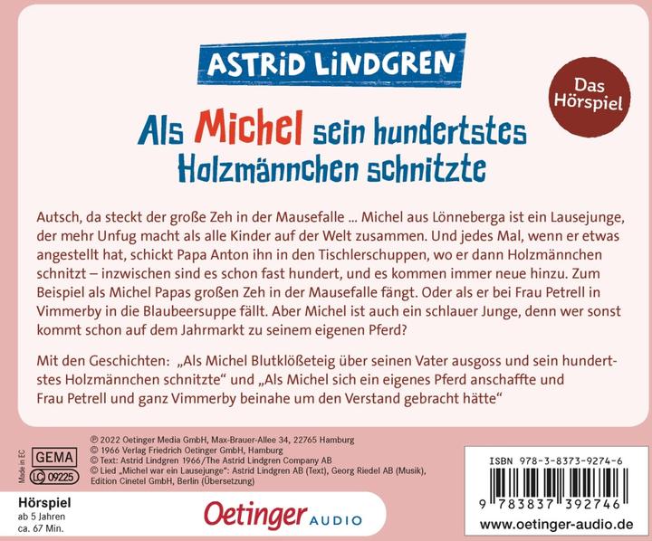 Actual product image When Michel carved his hundredth wooden manikin (Achim Book, Astrid Lindgren, Jennifer Cubela, Julia Nachtmann, German)