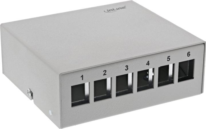 InLine Patchfeld-Dose Aufputz für 6x Keystone RJ45