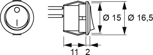 Produktbild L&S Einbau-Wippschalter 12 V / 24 V*