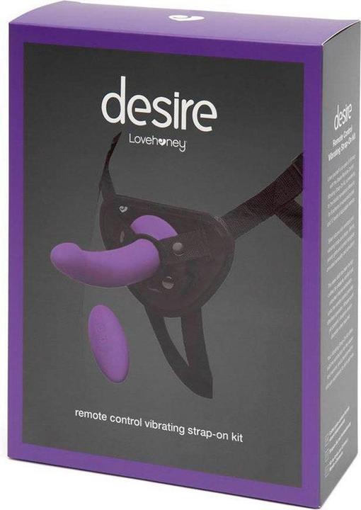 Actual product image Lovehoney Luxury Rechargeable Remote Control Vibrating Strap-On Kit