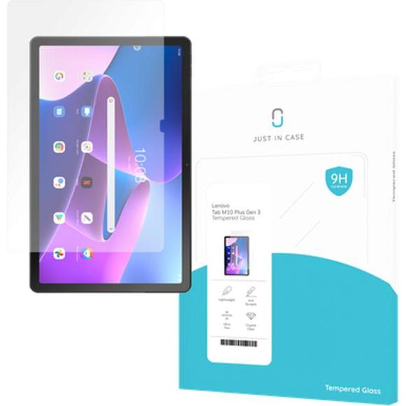Just in Case Proteggi schermo in vetro temperato trasparente Lenovo Tab M10 Plus (3a generazione) (1 pz., Lenovo Tab M10 Plus (terza generazione)), Pe