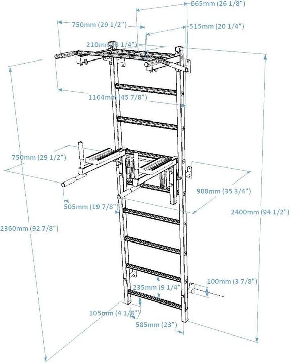 Produktbild BenchK Sprossenwand System 722W