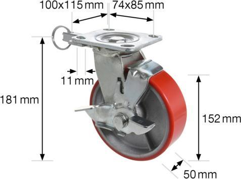 Produktbild Wagner System Schwerlast-Lenk-/Bockrolle 3 in 1