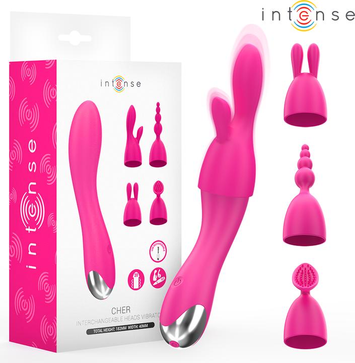 Actual product image Intense - Cher Vibrator Mit Wechselkã–Pfen