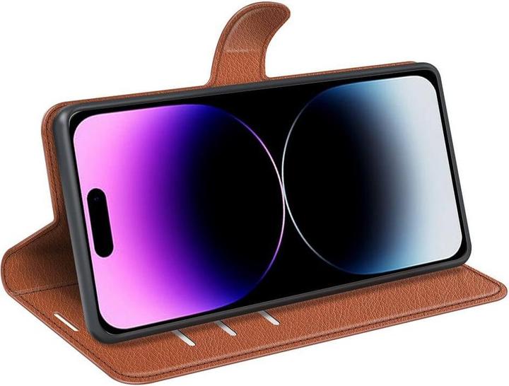 Actual product image Cover-Discount iPhone 15 Pro Max - Leather Case Cover brown (Apple iPhone 15 Pro Max)