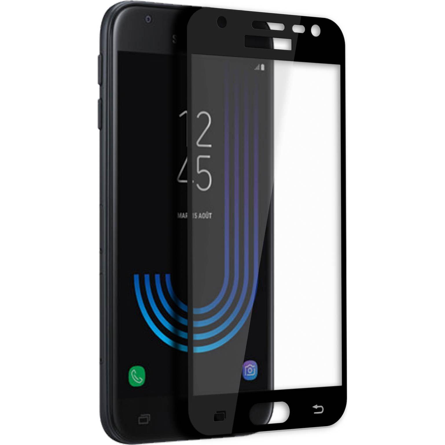 Avizar Panzerglas, Glas Schutzfolie, Schutzglas (1 Stück, Samsung Galaxy J3 (2017)), Smartphone Schutzfolie, Schwarz