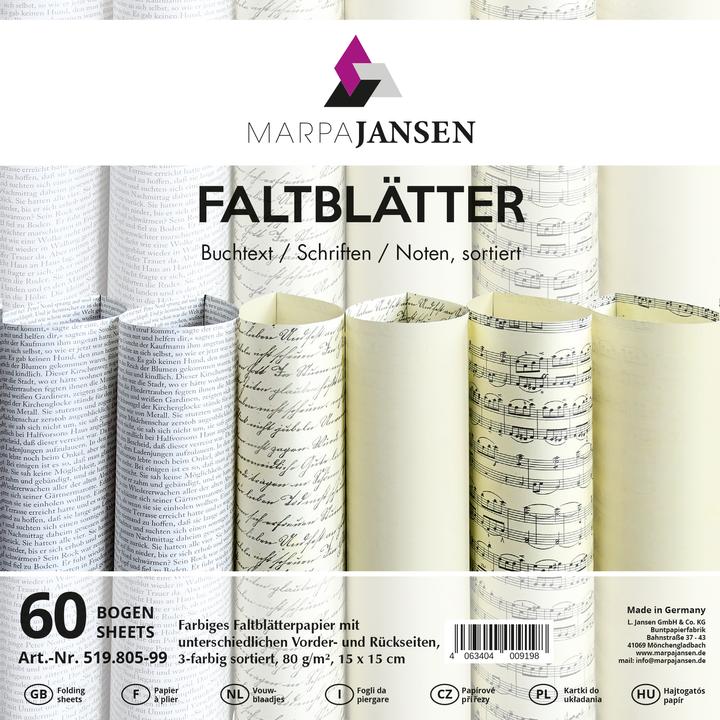 Actual product image MarpaJansen Leaflets "Text and notes", 15 x 15 cm, 60 sheets (80 g/m², 60 x)