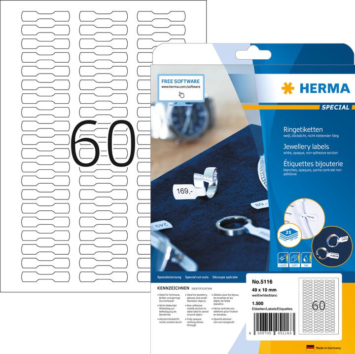 Produktbild HERMA Ringetiketten A4