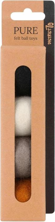 Image du produit District 70 Jouets pour chats Glow Felt Ball Toys, 35 mm, 4 pièces (Jouet à balle chat)