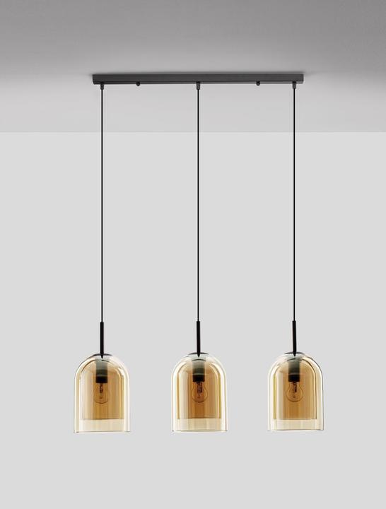Actual product image Nova Luce VELOR pendant light E27 triple black champagne 70x18x158cm dimmable 9236740
